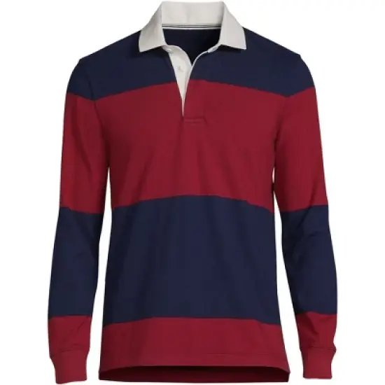 Lands' End Men's Long Sleeve Solid Rugby image {14}