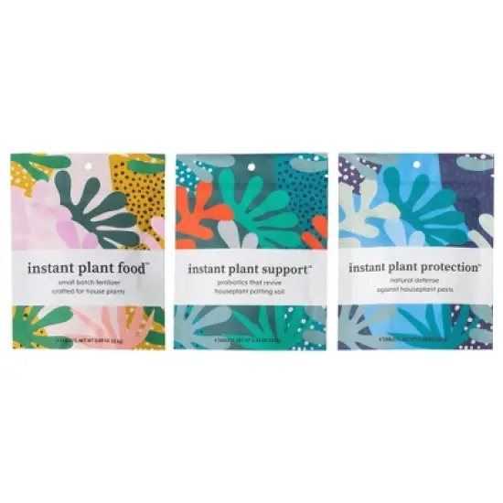 Instant Plant Food 3 pk Plant Food Support Protection Bundle with Small Batch Fertilizer Antibiotics Natural Pest Defense for Houseplants image {6}