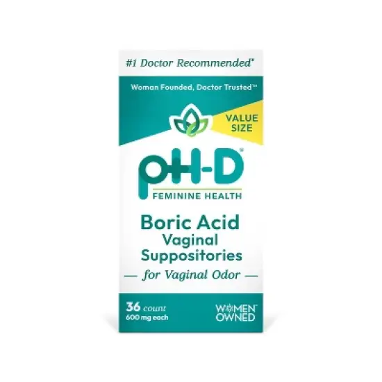 pH-D Feminine Health Boric Acid Vaginal Suppositories image {10}