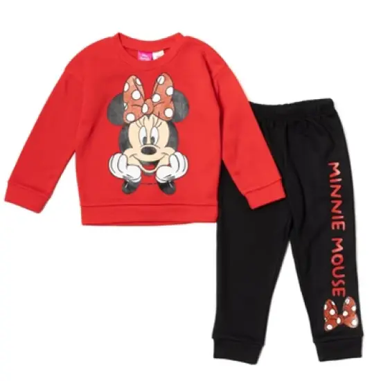 Disney Minnie Mouse Fleece Pullover Sweatshirt Pants Set Gray image {11}