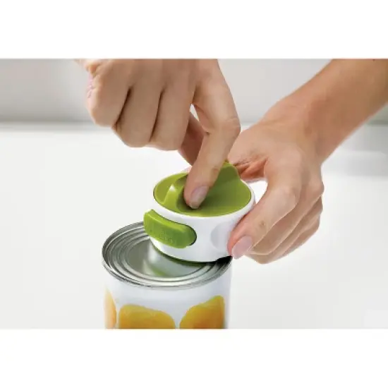 Joseph Joseph Can-Do Compact Can Opener: Manual Stainless Steel, Pressure-Mounted, Small & Lightweight, White image {3}