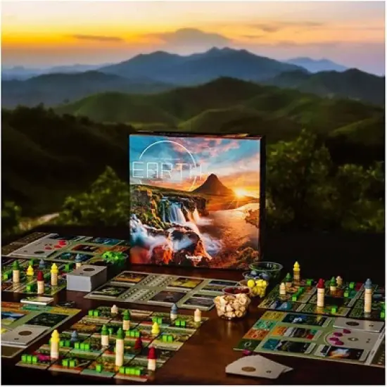 Asmodee Earth Board Game: Creative Thinking, Problem Solving, Geography, 1-5 Players, 40-80 Minutes Playtime image {5}