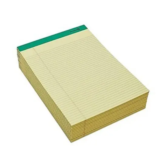 MyOfficeInnovations Notepads 8.5" x 11.75" Narrow Yellow 50 Sh./Pad 12 Pads/PK 354743 image {4}
