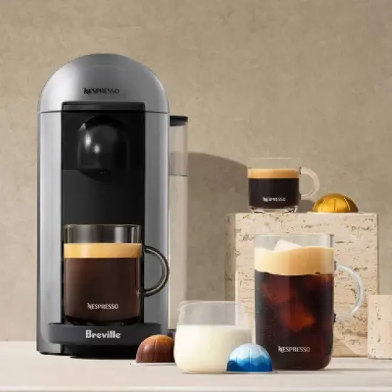 Nespresso Vertuo Plus Coffee and Espresso Maker by Breville Gray image {5}