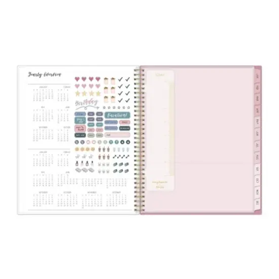 Ivory Paper Co 2024 Planner 11"x8.5" Weekly/Monthly Wirebound Celine Rose Pink image {7}