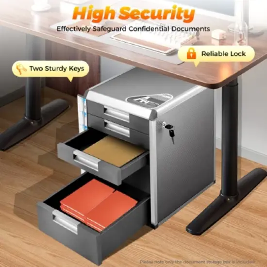 YIYIBYUS Metal File Storage Cabinet With Lock and 5 Drawers image {4}