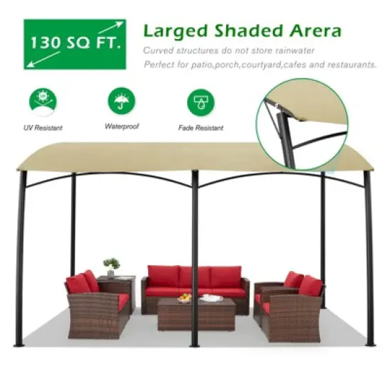 COWLOWN Outdoor Walled Mounted Pergolas on Clearance, Patio Awnings Suitable for Backyard, Porch, Garde image {6}