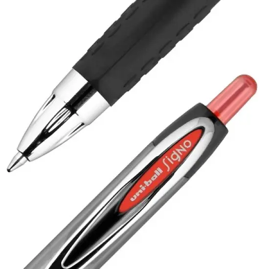 uni-ball uniball 207 Retractable Gel Pens Medium Point 0.7mm Red Ink Dozen (33952) image {1}