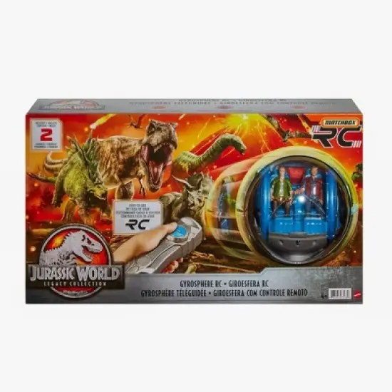 Matchbox Jurassic World Legacy Collection Gyrosphere R/C, Remote-Control Vehicle & 2 Figures image {5}