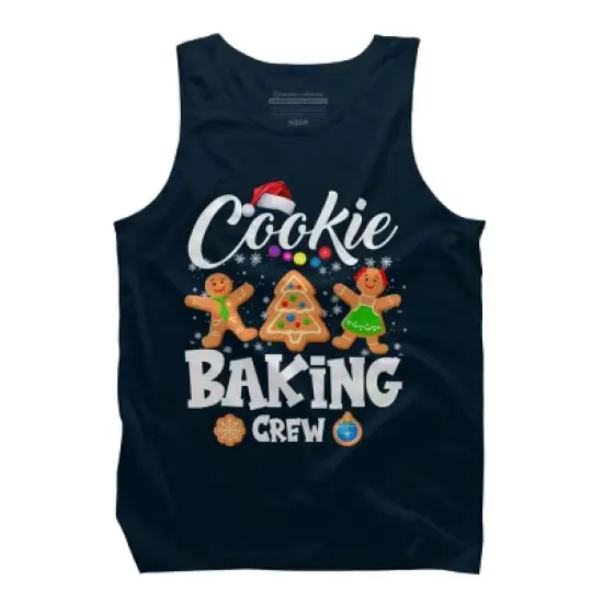 Men's Design By Humans Cookie Baking Crew Christmas By NekoShop Tank Top image {5}