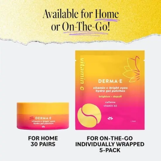 derma e Vitamin C Bright Eyes Hydro Gel Patches - 60ct image {5}