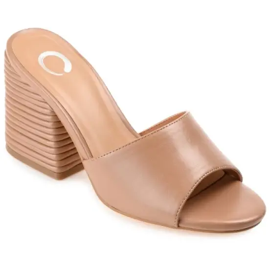 Journee Collection Womens Leslee Tru Comfort Foam Layered Block Heel Sandals image {10}