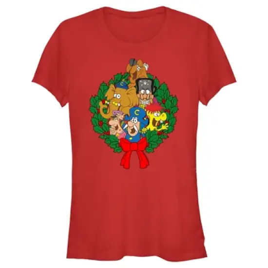 Junior's Cap'n Crunch Christmas Crew Wreath T-Shirt image {3}