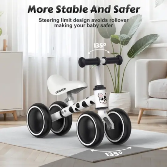 Allobebe 4-Wheel Baby Balance Bike with Adjustable Seat Mint Green image {2}