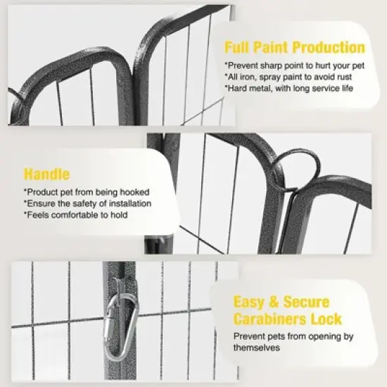 Aivituvin 31"H/39"H Dog Exercise Pen | Outdoor&Indoor Portable Pet Puppy Playpen-AIR50 AIR51 image {12}