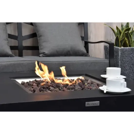 Aurora 34" Outdoor Fire Pit Propane Table Backyard Patio Heater - Elementi image {2}