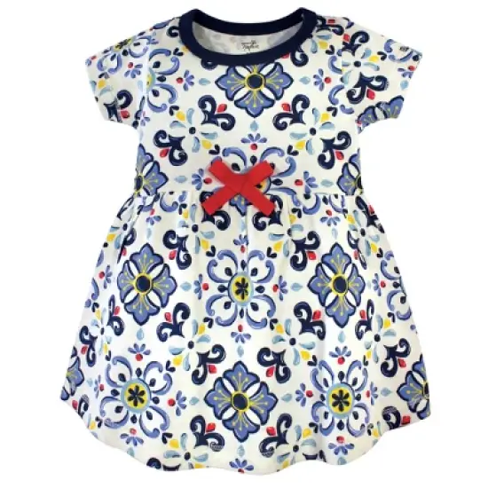 Touched by Nature Baby and Toddler Girl Organic Cotton Dress and Cardigan 2pc Set, Pottery Tile image {2}