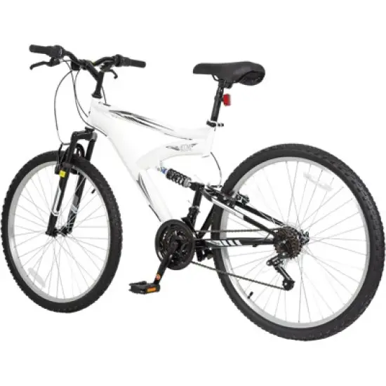 hykolity 26 inch Mountain Bike MTB Outdoor Bicycle Cycling 18 Speed Sport Bikes Trail Off Road Full Suspension for Adult Men Unisex White image {4}