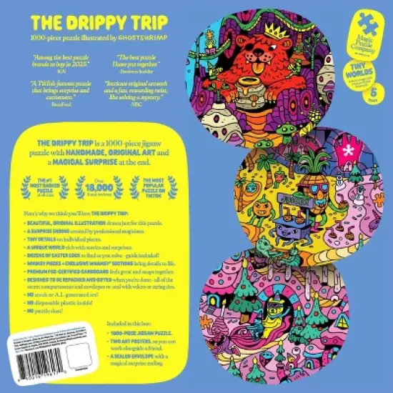 Magic Puzzle Company The Drippy Trip Jigsaw Puzzle - 1000pc: Paper Collage for Memory & Motor Skills Development image {1}