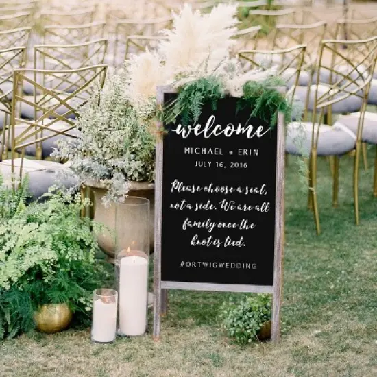 Artloge Heavy Duty A-Frame Magnetic Chalkboard 2-Sided FreestandingChalkboard Sign Sidewalk Cafe Menu Board Wedding Signage -Grey&White image {9}