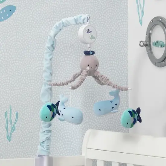 Lambs & Ivy Oceania Musical Nursery Crib Mobile - Ocean, Whale, Underwater Theme image {3}