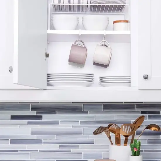 Better Houseware Undershelf Cup/Mug Hooks, Set of 2 in White image {3}