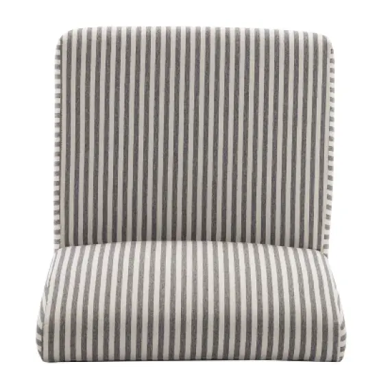 Armless Slipper Accent Chair Striped - WOVENBYRD image {6}