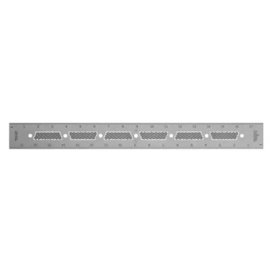 JessEm 07412 Stainless Steel 18&rdquo; Precision Ruler with Patented Flex Grip and Fade Resistant Markings image {4}