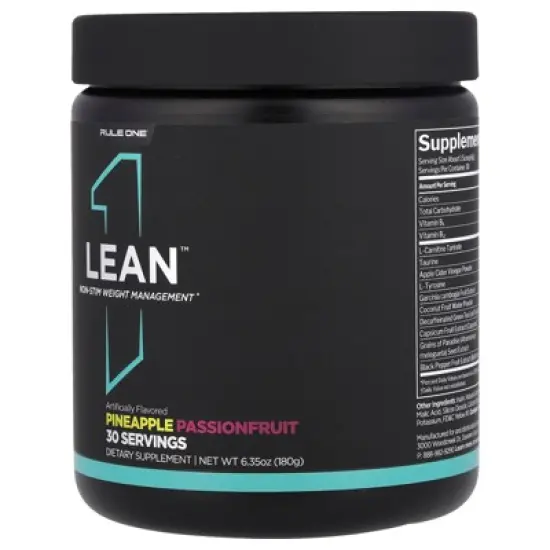 Rule One Proteins Lean&trade;, Non-Stim Weight Management, Pineapple Passionfruit, 6.35 oz (180 g) image {2}