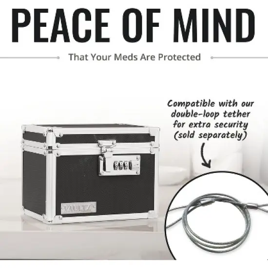 VAULTZ LOCKING MEDICINE BOX BLACK, 1 CT image {8}