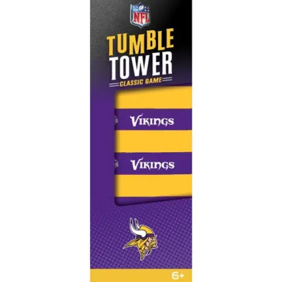 MasterPieces Real Wood Block Tumble Towers - NFL Minnesota Vikings image {1}