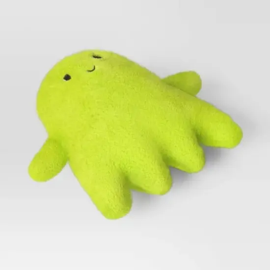 Ghost Shaped Faux Shearling Halloween Throw Pillow Green - Hyde and EEK! Boutique&trade;: Indoor Novelty Cushion, Polyester Fill image {2}