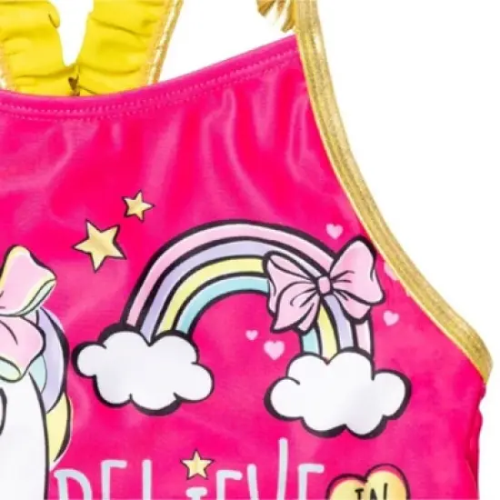 JoJo Siwa Girls Racerback Tankini Top and Bikini Bottom Swim Set Little Kid to Big Kid  image {5}