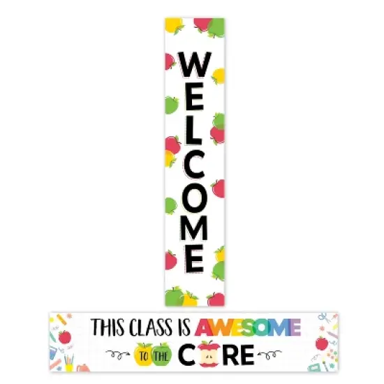 Creative Teaching Press&reg; Apple Time Welcome 2-Sided Banner, 8" x 39", Pack of 2 image {1}