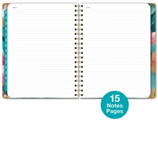 Global Printed Products Hardcover AY 2025-2026 Fashion Planner - 8.5"x11" (Teal Floral) image {4}