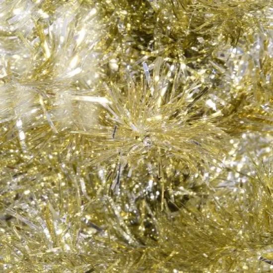 National Tree Company 7' Champagne Tinsel Slim Artificial Christmas Tree image {6}