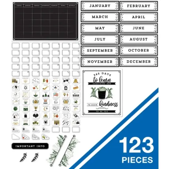 Carson Dellosa Education Farmhouse Calendar Bulletin Board Set (123 pieces) image {1}