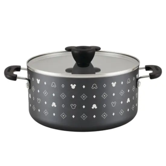 Farberware Disney Monochrome 5.5qt Ceramic Nonstick Stockpot with Lid Black: Dishwasher-Safe, Gas & Electric Compatible image {14}