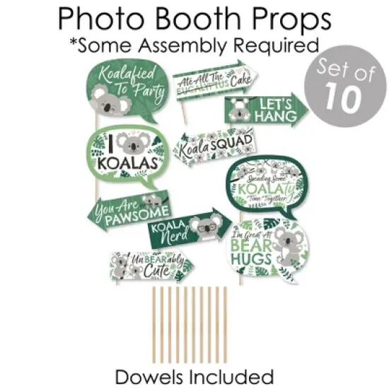 Big Dot of Happiness Koala Cutie - Banner and Photo Booth Decorations - Bear Birthday Party and Baby Shower Supplies Kit - Doterrific Bundle image {5}
