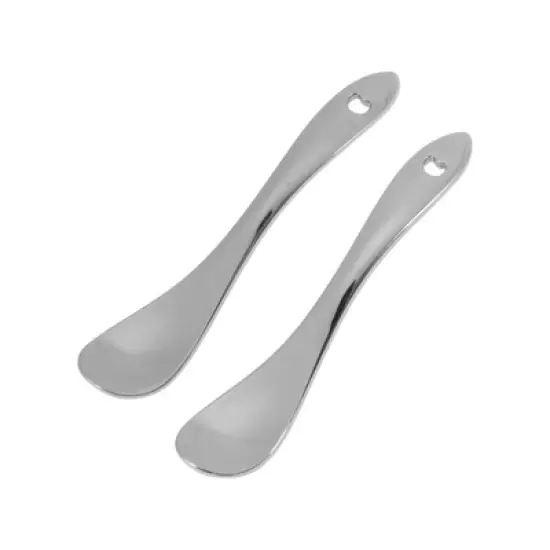 Unique Bargains Hangable Pointed Tail Mini Makeup Cosmetic Spoon 2 Pcs image {7}