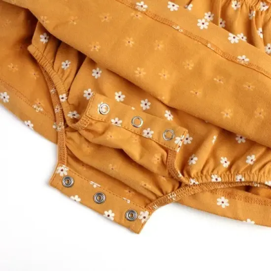 RuffleButts Infant Girls Long Sleeve Skirted Romper image {5}