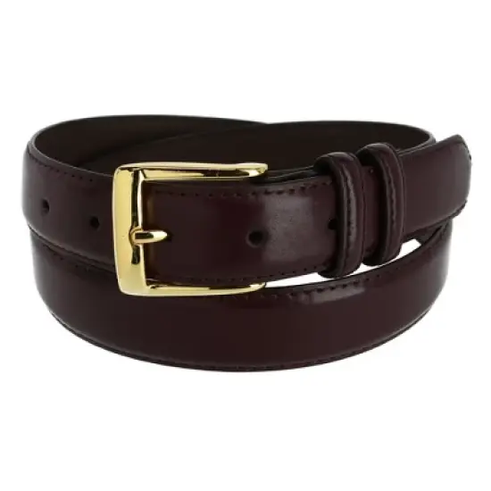 CTM Men's Leather Gold Buckle Belt image {2}