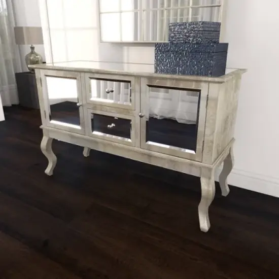 Glam Mirrored Sideboard Silver - Olivia & May image {30}