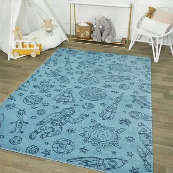 Space Rockets Kids' Rug - Balta Rugs image {3}