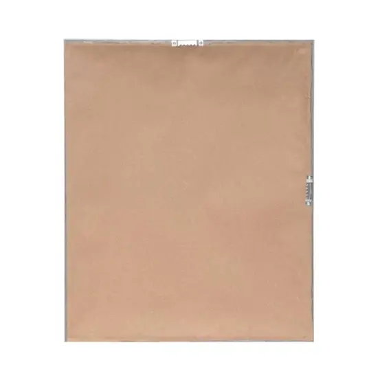 17.5" x 21.5" Woodgrain Framed Natural Linen Pinboard Rustic Gray - Sheffield Home image {2}