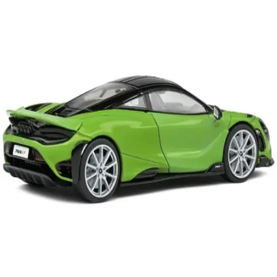 2020 McLaren 765 LT Lime Green Metallic and Black 1/43 Diecast Model Car by Solido image {2}