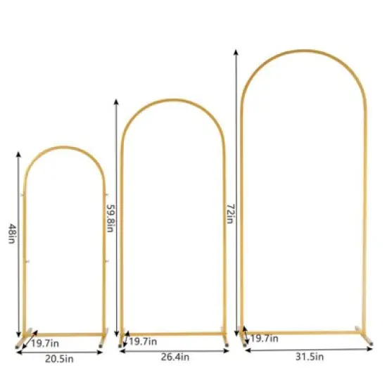 Karl Home 3PCS Gold Wedding Arbor image {2}