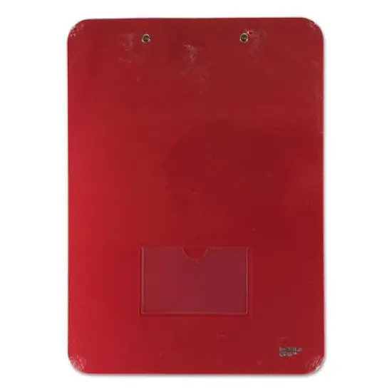 Mobile OPS Unbreakable Recycled Clipboard, 0.25" Clip Capacity, Holds 8.5" x 11" Sheets, Red image {2}