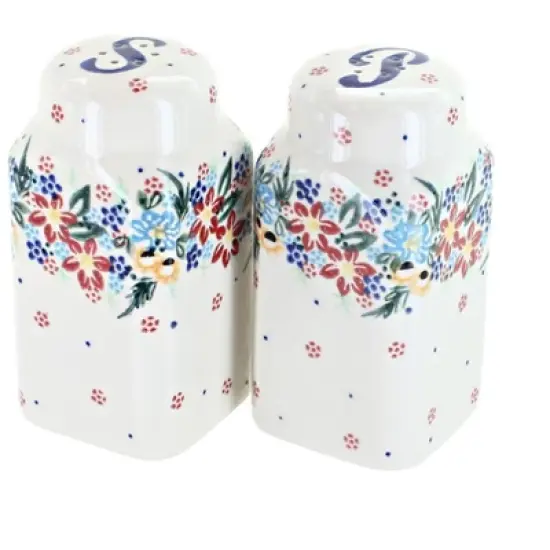 Blue Rose Polish Pottery 320 Vena Large Salt & Pepper Shakers image {11}