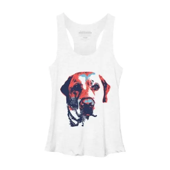 Women's Design By Humans Patriotic Labrador By Rmbuckeye Racerback Tank Top image {4}